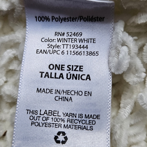 Polyester, Winter White, Scarf - Picture 5 of 5